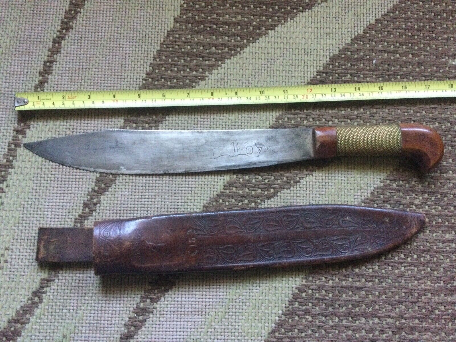 Collins Legitimus #254 knife machete dated 1907 with original sheath