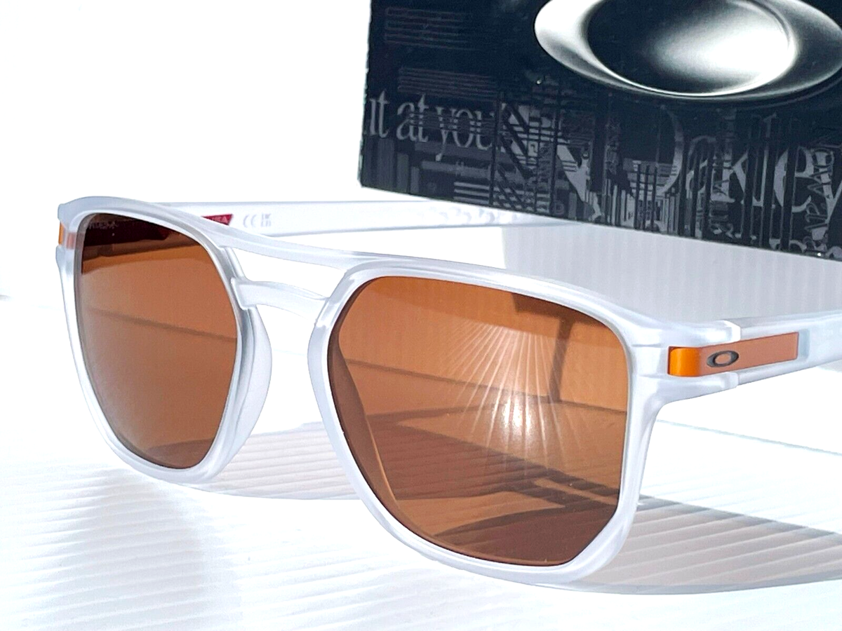 NEW Oakley LATCH BETA Matte Clear PRIZM Bonze Lens Sunglass NEW Oakley LATCH BETA Matte Clear PRIZM Bonze Lens Sunglass