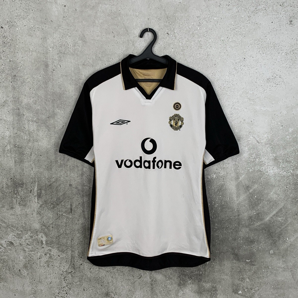 MANCHESTER UNITED 2001 2002 AWAY FOOTBALL SHIRT UMBRO JERSEY