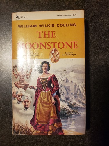 THE MOONSTONE by WILLIAM WILKIE COLLINS, AIRMONT, 1965, VINTAGE Gd+ PAPERBACK