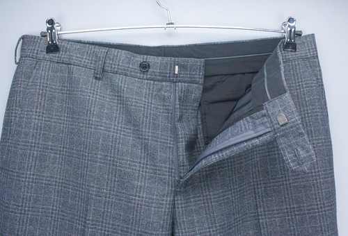 Moss Esq Regular Fit Grey Check 2 Piece Suit Mens Size Jacket UK 42 Pants 36 - Picture 12 of 24