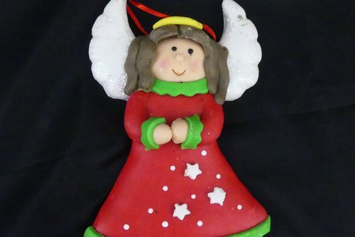 Tienda de Navidad - Dos adornos navideños de ángeles - Imagen 3 de 6