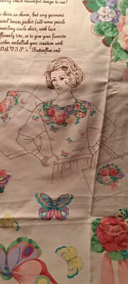 Vintage Appliqué Panels Sewing Cut Outs Floral Butterflies Creative 