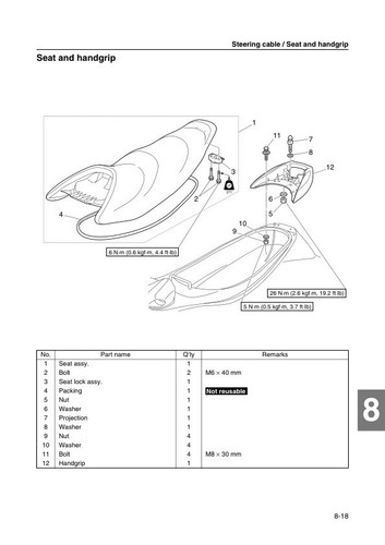 Yamaha Waverunner VX700 Manual de servicio | 2010 | CD o USB enviado por correo - Imagen 11 de 14