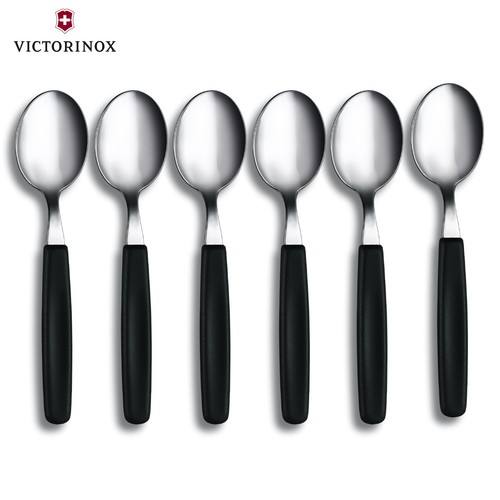 Nuevo juego de 6 cucharas de mesa clásicas suizas VICTORINOX 20 cm mango ergonómico de nailon - Imagen 4 de 12