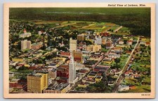 1948 Jackson Mississippi Aerial View Grounds And High Buildings Posted Postcard