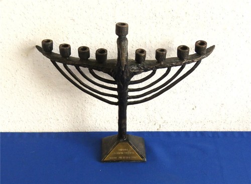 Staatsgeschenk Polen Chanukka Menora Synagoge Weißen Storch Breslau Rossano 2010 - Bild 2 von 12