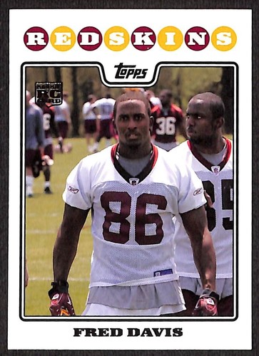 Fred Davis 2008 Topps Rookie Card 379 Washington Redskins USC Trojans - Picture 1 of 1