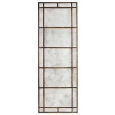 Extra Large Antiqued WINDOW MIRROR Wall Leaner 79" Oversize Architectural Floor