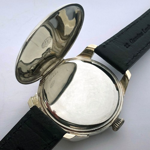 Rare Big Swiss Mechanical Mens Military Marriage Wristwatch OMEGA Pilots WW2 - Picture 23 of 23