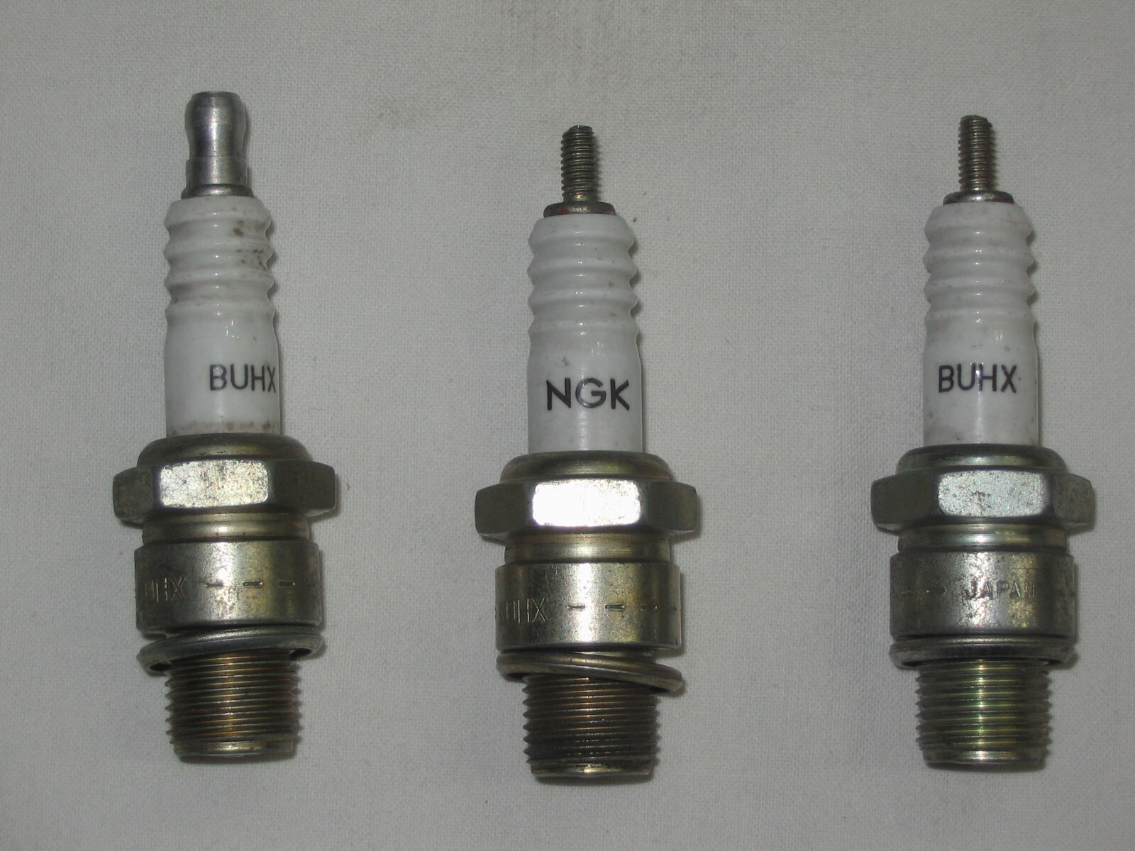 NOS NGK Racing Spark Plug, BUHX, 14mm - 13/16 Hex, Surface Gap, set of 3
