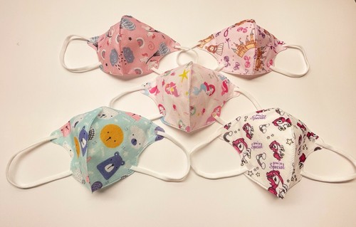 100 Pcs Cartoon Kids BFE 95% Protective 4 Layer Face Masks Disposable Respirator - Picture 13 of 18