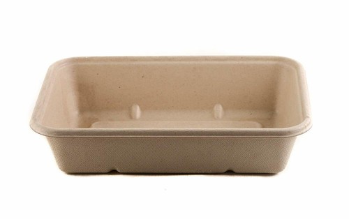 [100er Pack] Kompostierbare Umweltfreundliche Behälter Tabletts mit Deckel 34oz. - Bild 2 von 6