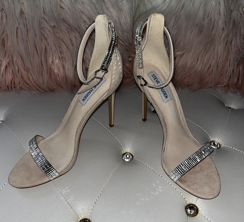 NEW Steve Madden Skye Blush Open Toe Ankle Jeweled Dress Sandals Size 10M $89 - Picture 4 of 12