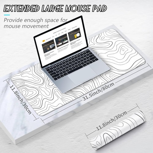 Mouse Pad Gaming Large Desk Pad 31.5x11.8x0.12 inch Washable Keyboard Pad Laptop - 第 6/7 張圖片