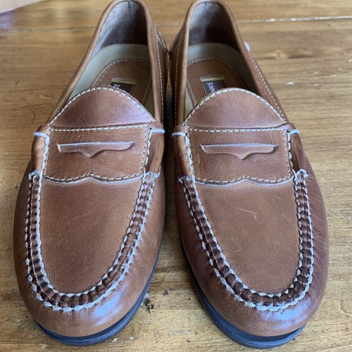 Johnston Murphy Tan Penny Loafers Mens 10.5 M - Picture 6 of 12