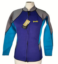GoldFin Wetsuit Top Size Women's M Jacket Neoprene Long Sleeve Front Zip Purple
