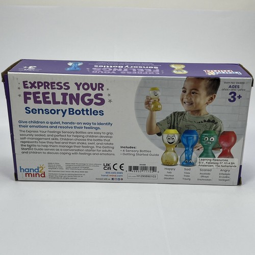 Paquete de 4 botellas sensoriales Hand 2 Mind Express Your Feelings Play Therapy - nuevas - Imagen 2 de 6