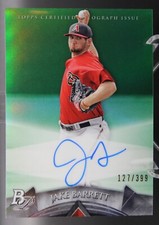 Jake Barrett - 2014 Bowman Platinum 127/399 Prospect Auto Green Refractor #AP-JB