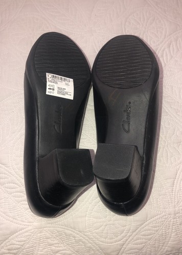 Mocassino Clarks Rosaly Olivia Slup on in pelle nera taglia 6,5M nuovo - Foto 7 di 9