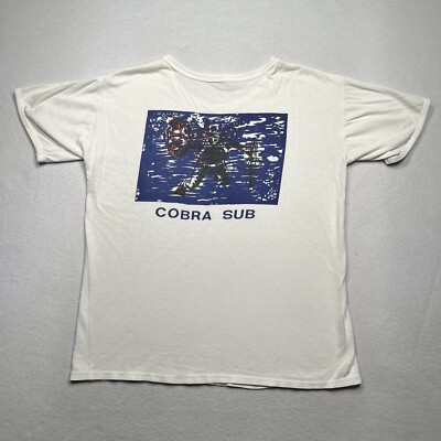 vintage Tシャツ VTG 80s Cobra Sub Diver Colorful Graphic T-Shirt Sz L Single