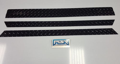 CLUB CAR DS 82 up Rocker Panels & Kick Alumium Diamond Plate Sharp BLACK - Picture 2 of 8