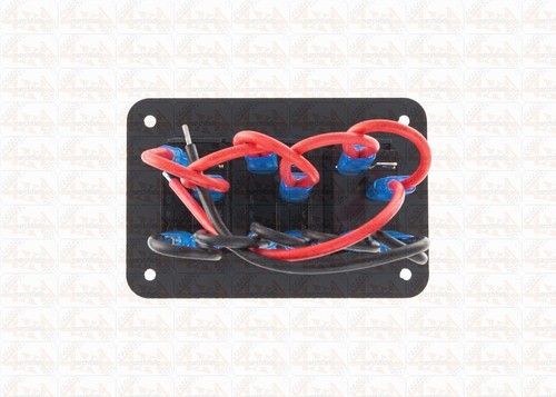 Interruttore kit a pannello 3x  bottone con spia a Led - 12/24V - 20A ON OFF - Foto 4 di 7