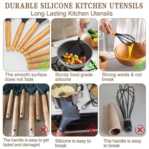 Umite Chef Kitchen Cooking Utensils Set 33 pcs Non-Stick Utensils Spatula Set... - Picture 6 of 7