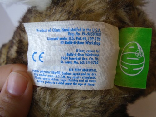 Build A Bear Bunny Rabbit Hop Plush Stuffed Brown Ivory blue eye Easter Spring - Picture 9 of 11