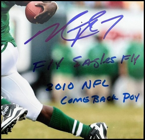 MICHAEL MIKE VICK AUTOGRAPHED PHILADELPHIA EAGLES FOOTBALL 8X10 PHOTO JSA COA - Picture 2 of 4
