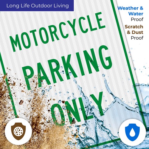Solo letrero de estacionamiento para motocicletas, - Imagen 76 de 84