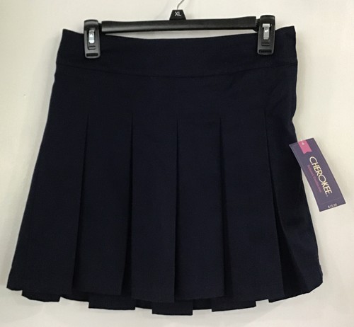 Girl’s Cherokee Navy Blue Pleated Around Skirt / Skort Uniform Size 10 NEW