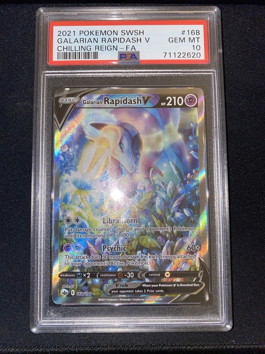 PSA 10 GEM MINT Galarian Rapidash V Alt Art 168/198 Chilling
