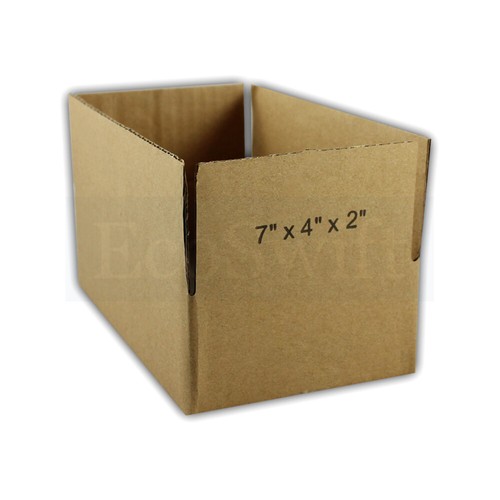 25 7x4x2 EcoSwift Cardboard Packing Moving Shipping Boxes Corrugated Box Cartons - Picture 5 of 6