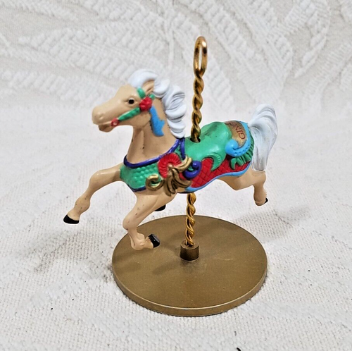 VINTAGE GINGER 1989 HALLMARK WEIHNACHTSKARUSSELL PFERD - 4. IN SERIE - Bild 1 von 11