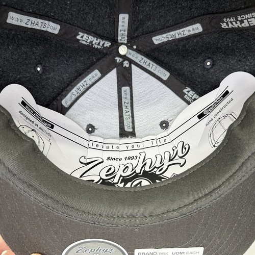 Breckendridge brewery Zephyr Snapback Grey Wool hat Size ADJ New with Tags NWT - Picture 10 of 12