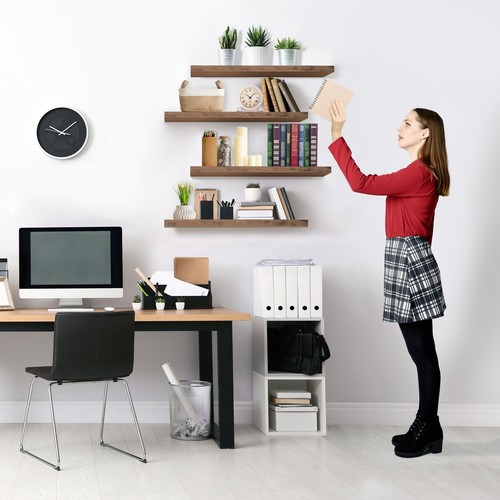 Sorbus 24 Inch Wall Mounted Floating Shelves for Wall Décor and Storage - 4-Pack - Picture 21 of 39