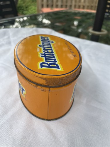 Vintage Nestle ~ BUTTERFINGER Collector Tin ~ Oval 5.5" x 3.5" x 2.5" Tall - Picture 5 of 9