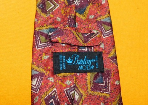 BARTON MODA MADE IN ITALY MULTI COLOR ABSTRACT DESIGN TIE - TIES - DESIGNER TIES - Picture 3 of 3