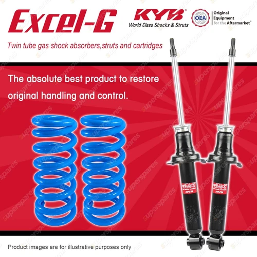 Rear KYB EXCEL-G Shock Absorbers + STD Coil Springs for TOYOTA Cressida MX83R - Picture 1 of 2
