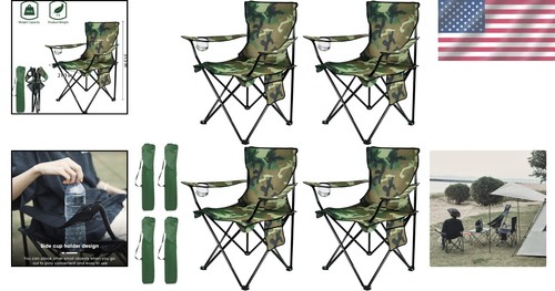 Versatile Foldable Camping Chair Set - Ideal for Picnics, Fishing and Tailgating - Picture 2 of 10