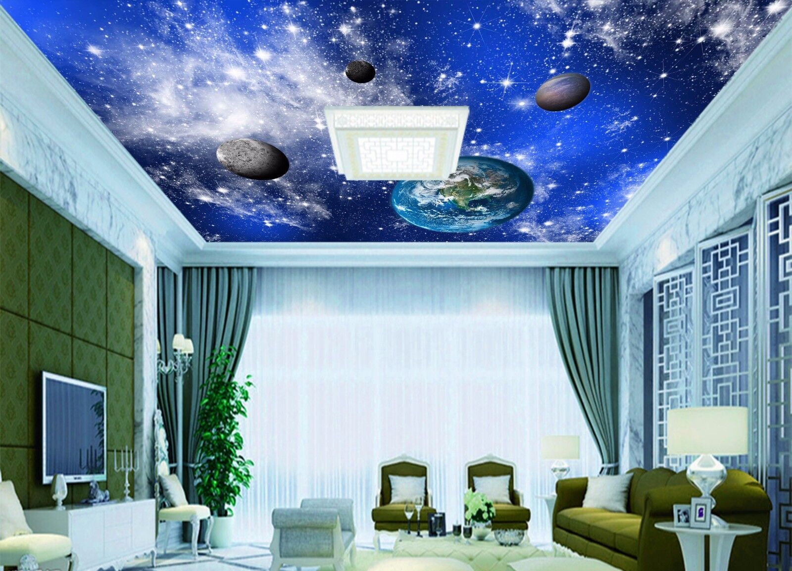 3D Earth Planet 5 Ceiling WallPaper Murals Wall Print Decal Deco AJ WALLPAPER UK 3D Earth Planet 5 Ceiling WallPaper Murals Wall Print Decal Deco AJ WALLPAPER UK