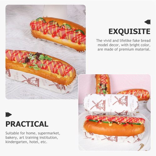 2pcs Faux Simulation Brot Requisiten Lebensmittel Requisiten Brot Dekore - Zdjęcie 2 z 12