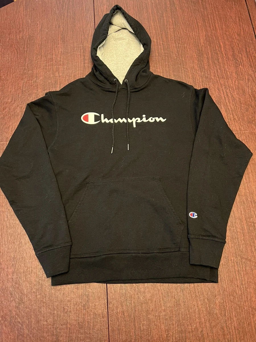 Black champion outlet hoodie men's medium