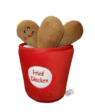 Zippy Paws Interactive Hide And Seek Burrow Squeaky Dog Toy Fried Chicken NEW!!