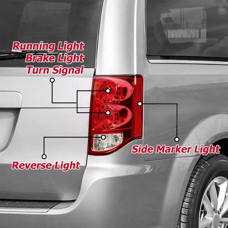 G1N For Dodge Grand Caravan 20112020 LED Tail Light Brake Lamp Right Passenger S - Image 2 of 4