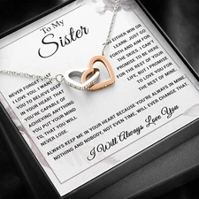 To My Sister Necklace, Brother to Sister, Birthday gift For Sister from Brother
