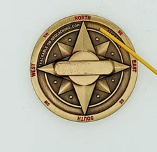 2007 BRITISH FLAG AND GOLDEN COMPASS  GEOCOIN UNACTIVATED AND TRACKABLE