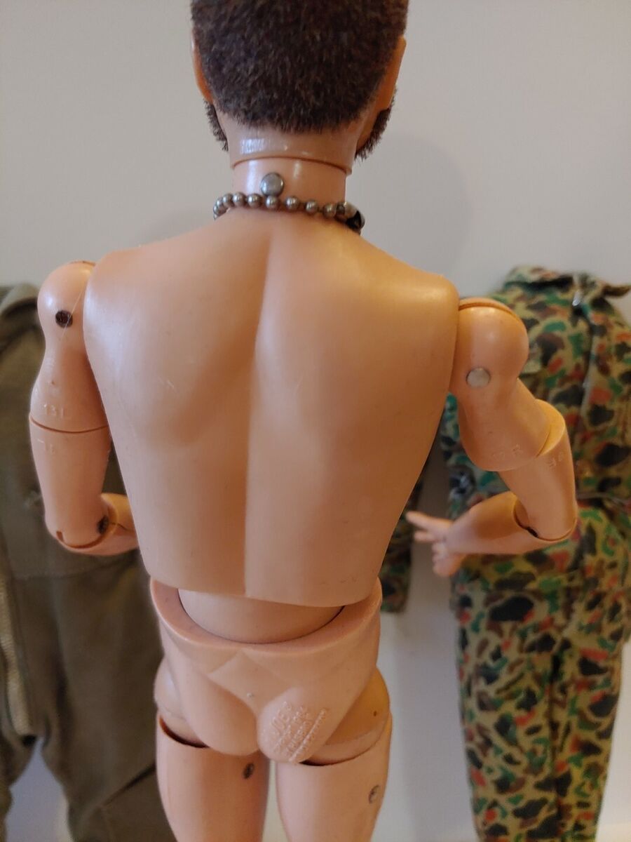 VINTAGE G.I. JOE DOLL 1960's SCAR BEARD & HAIR~2 Outfits