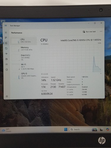 HP ProBook 450 G6 15.6" Core i5-8265U @ 1.60GHz 8GB RAM 256GB SSD Windows 11 Pro - Picture 7 of 7